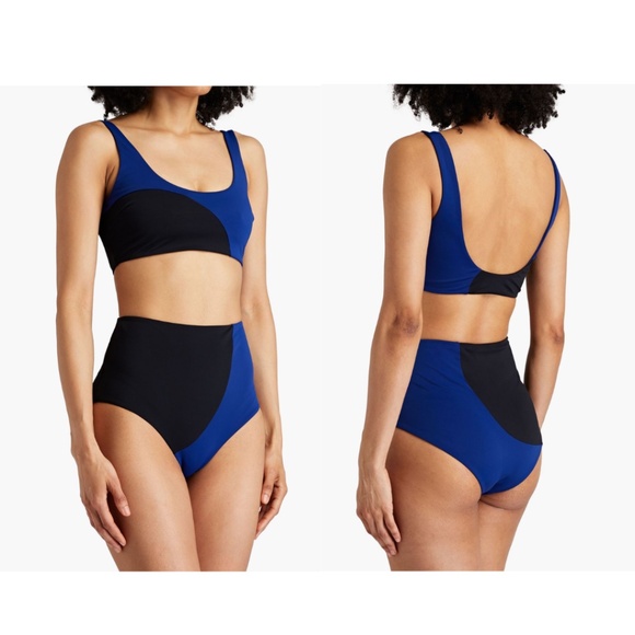 Mara Hoffman Lydia Colorblock High-waist Bikini Bottoms - Picture 2 of 6